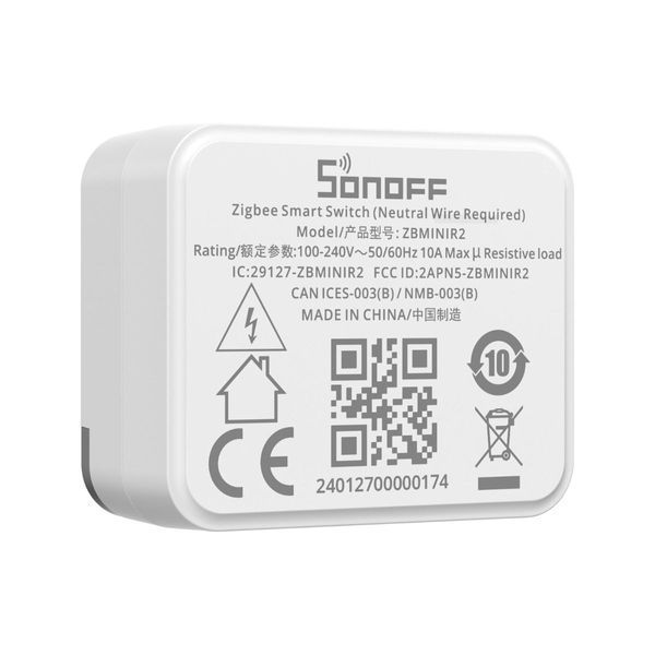Одноканальне реле Sonoff Zigbee ZBMINIR2 з нейтраллю 0413 фото