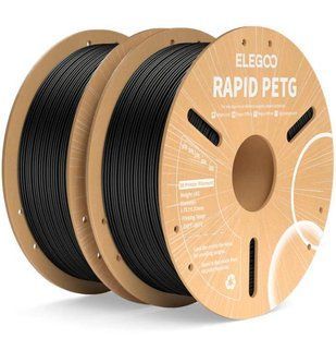 RAPID PETG Филамент 2KG, пластик для 3d печати ELEGOO 30-600мм/с (черный) 0226 фото
