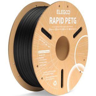 RAPID PETG Филамент 1KG, пластик для 3d печати ELEGOO 30-600мм/с (черный) 0244 фото