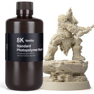 Фотополимерная смола для LCD 3д принтеров ELEGOO 8K Standard Resin Vanilla 1KG (ванильный) 0199 фото