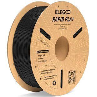 RAPID PLA+ Филамент 1KG, пластик для 3d печати ELEGOO 30-600мм/с (чёрный) 0206 фото